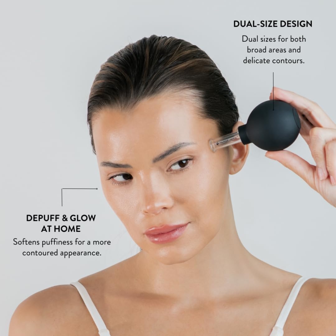 Nurse Jamie Uplift-N-Glow Facial Cupping Tool – Silicone & Glass Cups for Facial Drainage, Product Absorption & Skin Revitalization
