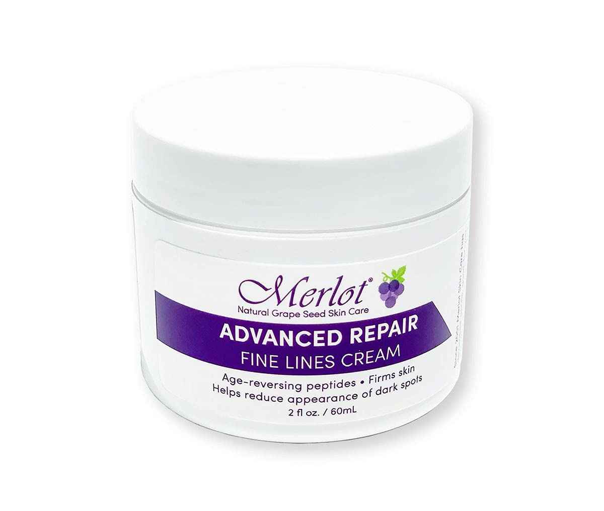 Merlot Fine Lines Eye Cream Advanced Repair with shea butter anti wrinkle peptides dark spot reducing moisture recovery for all skin types