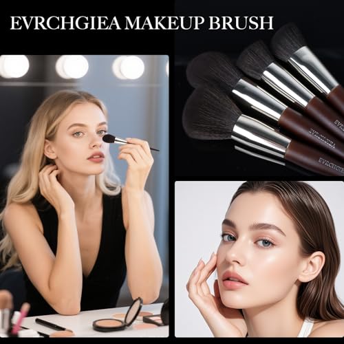 35Pcs Professional Makeup Brushes Set, High End 25 Pcs Make up Tools For Powder Foundation Concealers Blush Eyeshadows and 8 Puff 2 Makeup Sponge. Artist MUST HAVES Travel and Daily (brown)