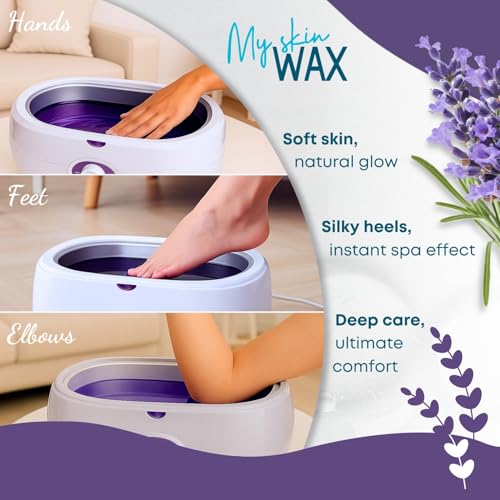 Paraffin Wax Refills Maxi Pack for Hands and Feet Bath ? 6 Large 14oz Blocks (5.25 lb), Lavender Scent, Moisturizing Slightly Oily Wax for Arthritis Relief, Pedicure, Home and Spa Therapy