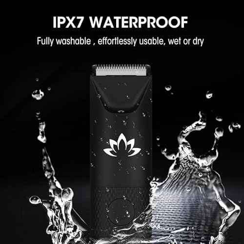 Manscape Trimmer for Men - Electric Body Hair Trimmer with Light, IPX7 Waterproof Electric Razor for Balls/Pubic/Groin/Legs/Chest Hair Removal, Lightweight with LED Display, Gifts for Him Dad