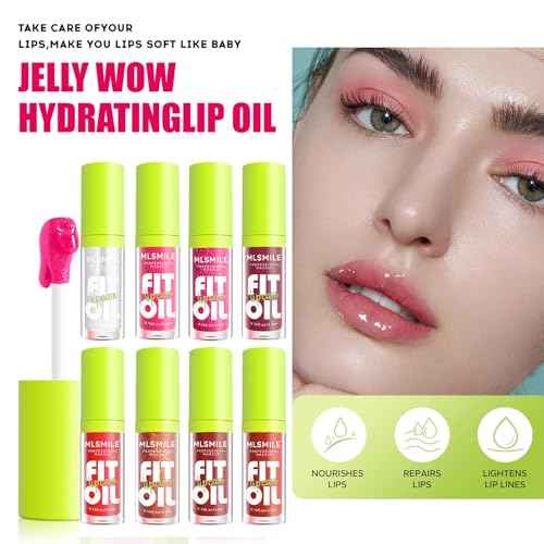 4 Colors Fat Oil Lip Gloss, Lip Oil Lip Glaze Hydrating Lip Glow Oil Big Brush Head Moisturizing Lip Gloss, Shiny Transparent Tinted Plumping Lip Oil Long Lasting Nourishing Non-sticky (A#&B#)
