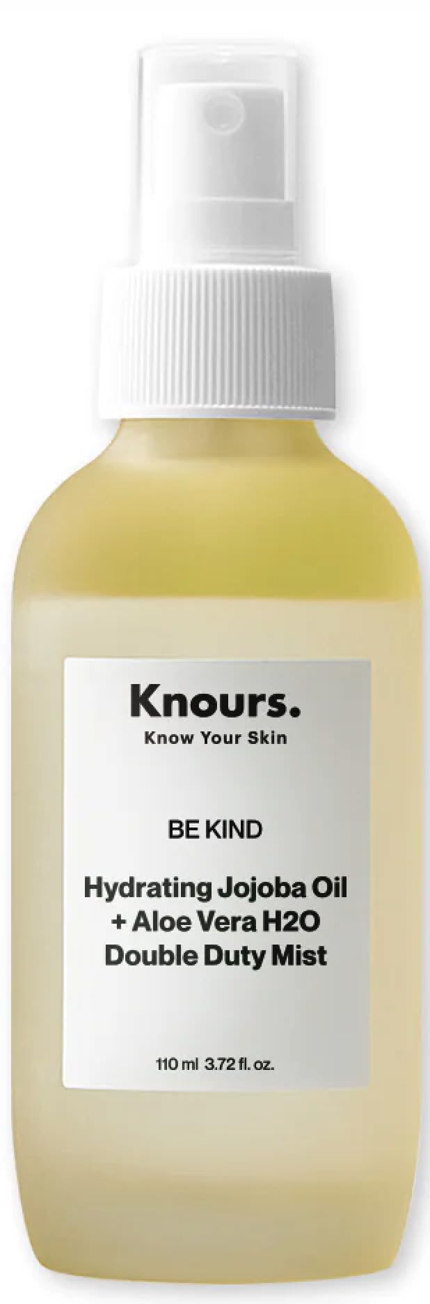 Knours Korean Hydrating Jojoba Oil + Aloe Vera H2O | Knours Be Kind Face Mist Spray | Vegan Squalane | Dry, Sensitive Skin | for Redness |110ml/3.72fl oz