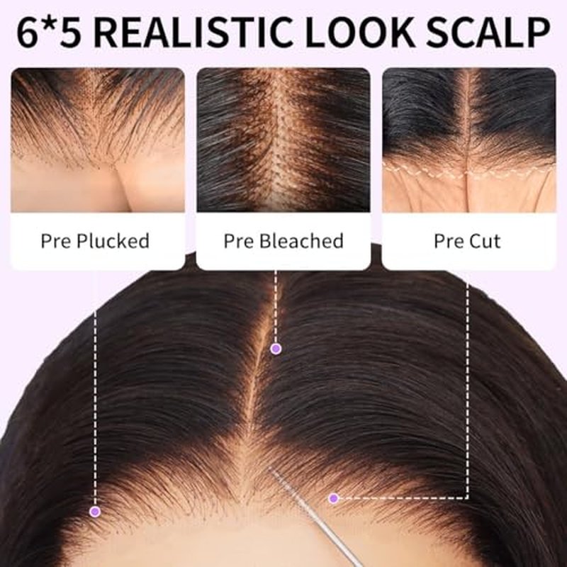 Tinashe Bob Wig Human Hair Wear and Go Glueless Wigs Human Hair Pre Plucked Pre Cut 180% Body Wave 5x6 Lace Front Short Bob Wigs Human Hair for Black Women-Natrual Black,14inch.