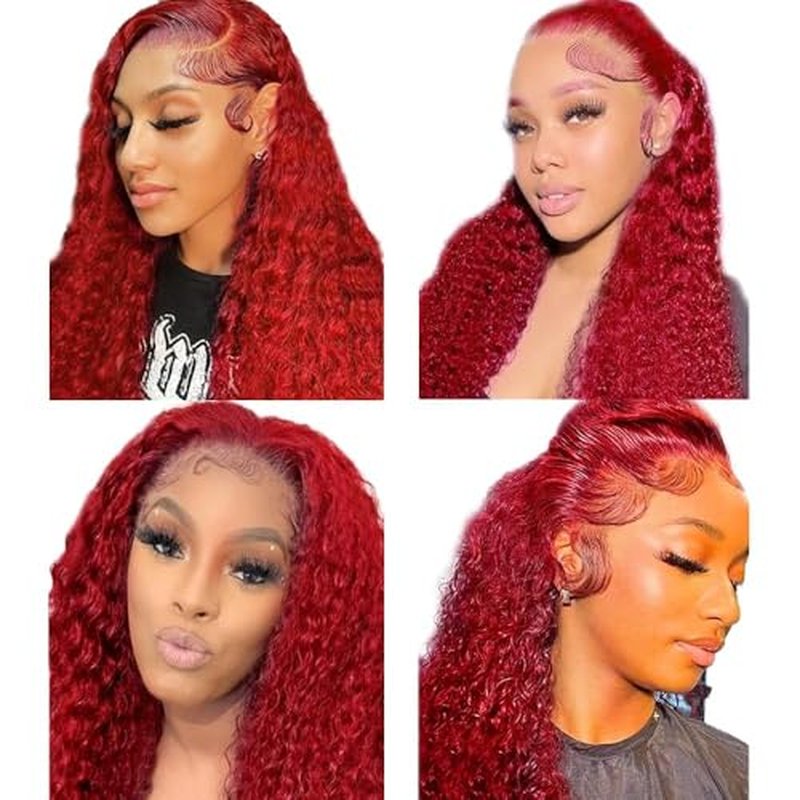 Red Human Hair Bundles 26 28 30 Inch Jerry Curly Bundles Human Hair Unprocessed 11A Brazilian Virgin Hair Weave 3 Bundles for Black Women
