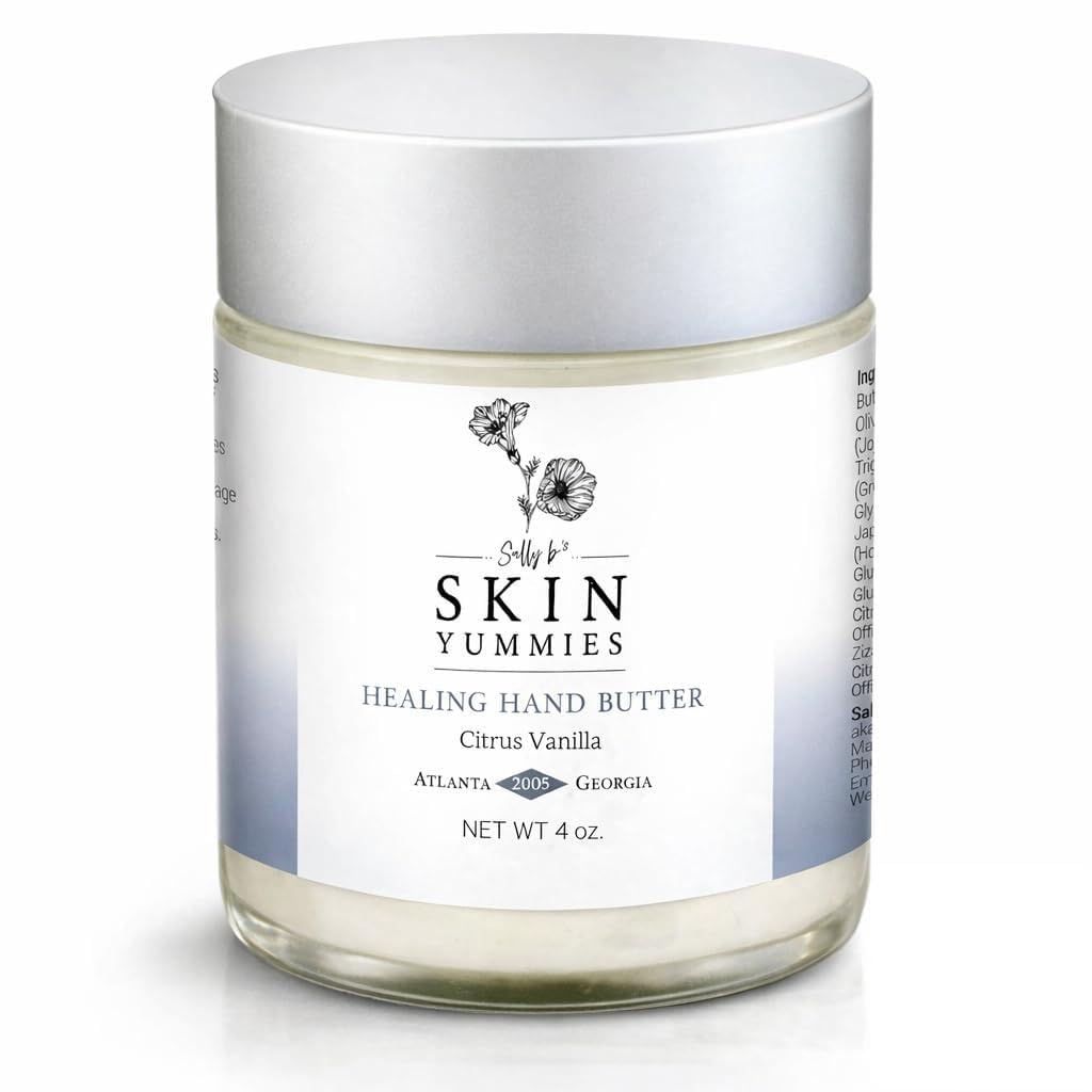 Sally B’s Lavender Hand Cream – Hydrating & Nourishing Formula for Dry Skin – Shea Butter, Jojoba & Olive Oil – EWG Verified – 4 oz