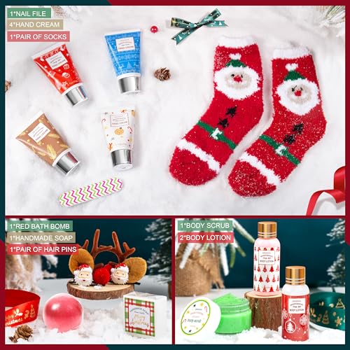 LUCOTIYA Advent Calendar 2025-24 Days of Beauty Advent Calendar, Bath and Body Gifts Sets for Women, Christmas Gifts Baskets for Women, Skincare Beauty Gift Baskets