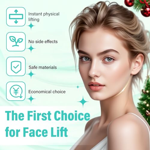 Face Lift Tape Invisible, Facelift Tape for Face, Neck Strips Lift Turkey Neck, Skin Lifting Tapes V Edge Patches for Wrinkle, Jowl, Eye, Double Chin, Loose Sagging Skin (1 Count (Pack of 280))