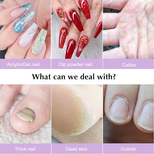 COSLUS Electric Nail Drill File Professional: for Acrylic Gel Dip Powder Nails Portable Nail Machine Kit Manicure Pedicure Tools Polishing Set with Nail Drill Bits Sanding Bands