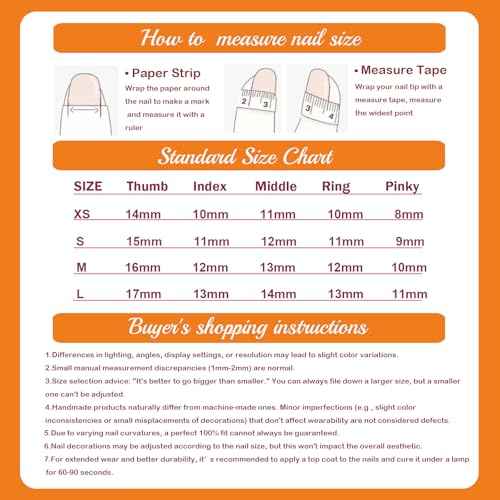 Handmade Press On Nails Almond, Fruit 3D Press On Nails Medium, Orange 3D Nails Strawberry Lemon Fruit With Bubble For Women Gift, Reusable Stick On Fake Nails Kit With Nail Glue(Fruit Fiesta-M)