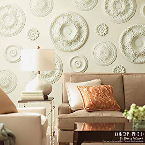 Ekena Millwork CM09BN Benson Ceiling Medallion, 9"OD x 4 1/8"ID x 5/8"P, Primed
