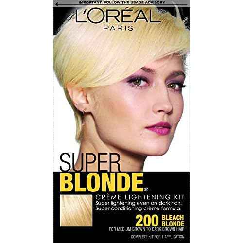 L'Oreal Paris Super Blonde Creme Lightening Kit, 200 Bleach Blonde