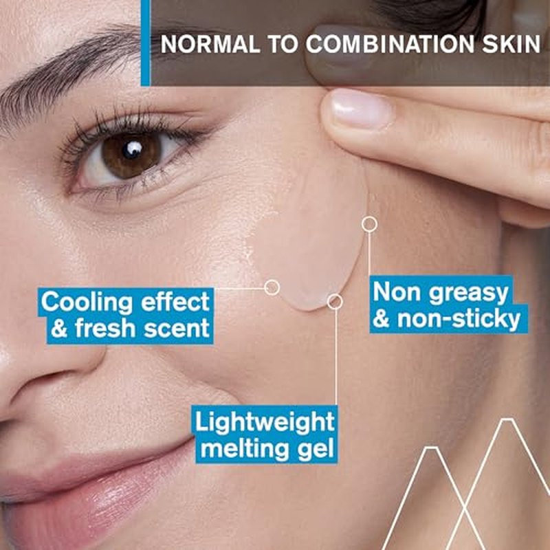 URIAGE Water Jelly | Moisturizing Face Gel with Hyaluronic Acid, 24H Intense Hydration & Shine Control, Non-comedogenic, 40 mL / 1.35 oz