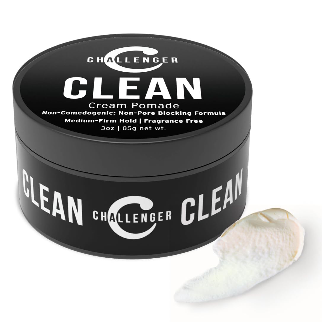 Fragrance-Free Cream Pomade - Non-Comedogenic Hair Gel for Medium Firm Hold | 3oz