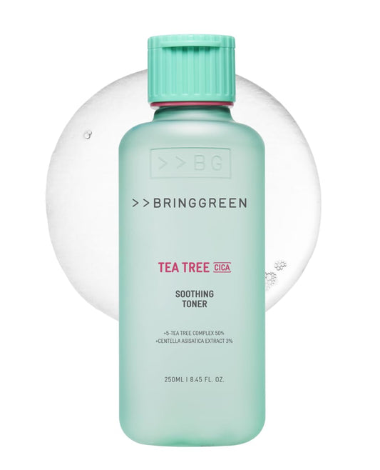BRING GREEN Tea Tree CICA Soothing Toner | Mild Daily Skincare Routine for Cooling and Hydrating Effect (8.5 Fl. Oz., 250ml)