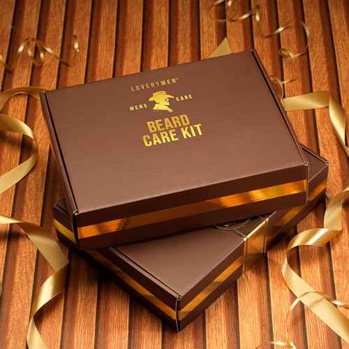 LOVERY Beard Care Kit - Gifts for Dad -12pc Complete Grooming Set in Cedarwood, Beard Balm, Wash, Conditioner, Oil, Serum, Beard Pen Birthday Gifts for Men Boyfriend Husband, Mens Gifts for Him