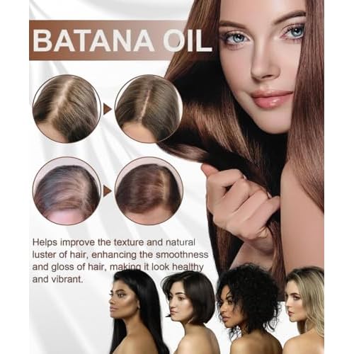 Batana Rosemary Hair Growth Serum - Organic, Dr. Sebi Approved, Intensive Repair, Strengthens Thinning Hair, Moisturizes Dry Scalp