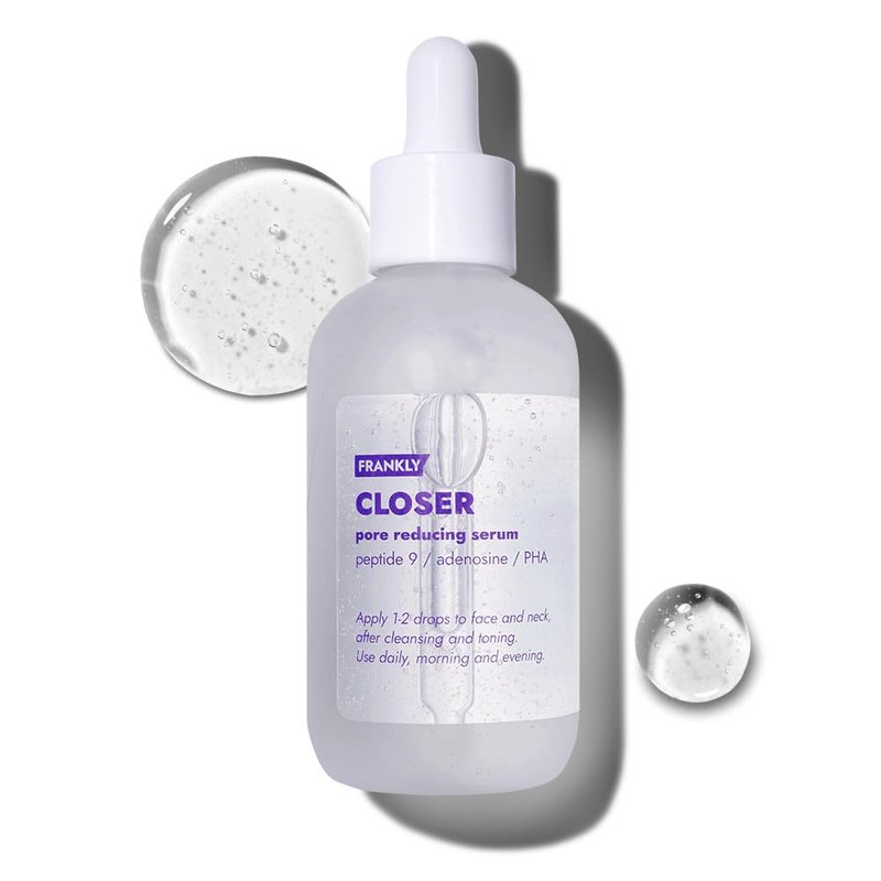 FRANKLY Closer Serum Mega Jumbo | Pore Minimizer Serum | 9 Peptides, Vegan Collagen, Adenosine, PHA | Korean Pore Minimizer for Glass Skin, Anti-Aging, Hydration, Elasticity | 3.38 fl oz