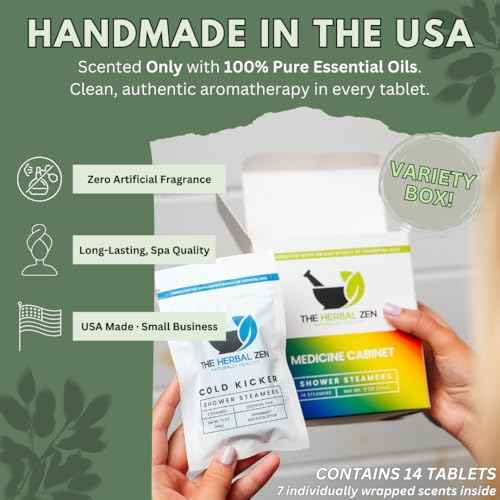 Shower Steamers Aromatherapy Bombs (Variety Pack) ? Adult Christmas Stocking Stuffer ? Made in USA - Shower Tablets Aromatherapy ? Natural Essential Oils ? Self Care Gifts for Women and Men (14 Pack)