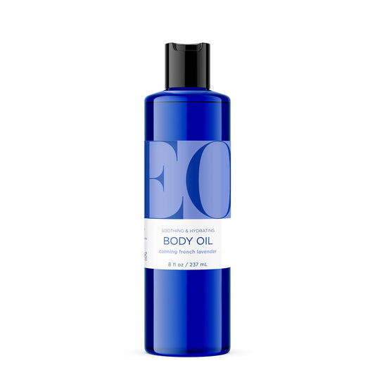 EO Body Oil, 8 Ounce (Pack of 2), French Lavender, Certified CCOF and made with Essential Oils for Men and Women for Massage and Moisture