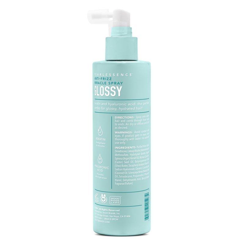 Anti-Frizz Miracle Spray - Hydrating Leave-In Shine Mist with Keratin & Hyaluronic Acid | Smooths & Softens, 8 Fl Oz