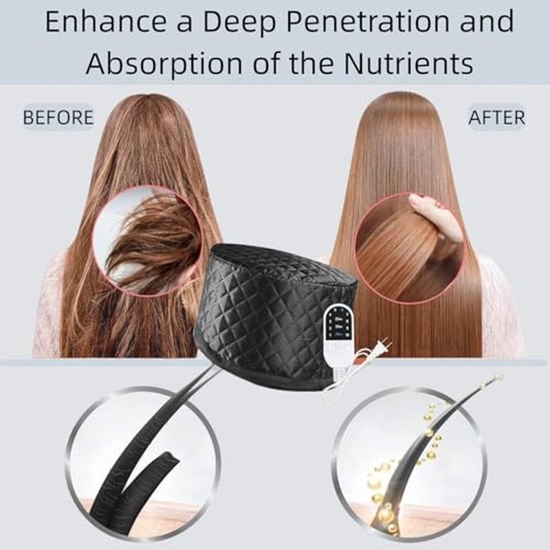 Home Use Hair Steamer for Natural Hair - 10-Speed Temperature Adjustment, Fast Heating, Deeply Nourishes Hair Strands