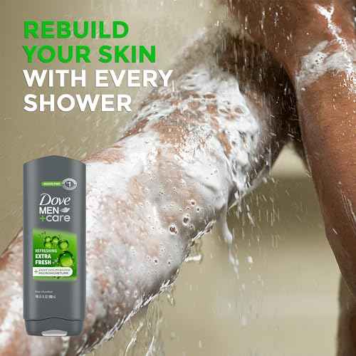 Dove Men+Care Shower Caddy College Gift Set ? Extra Fresh Body + Face Wash, Deodorant for Men + Fresh & Clean 2-in-1 Shampoo & Conditioner (4 Piece Set)