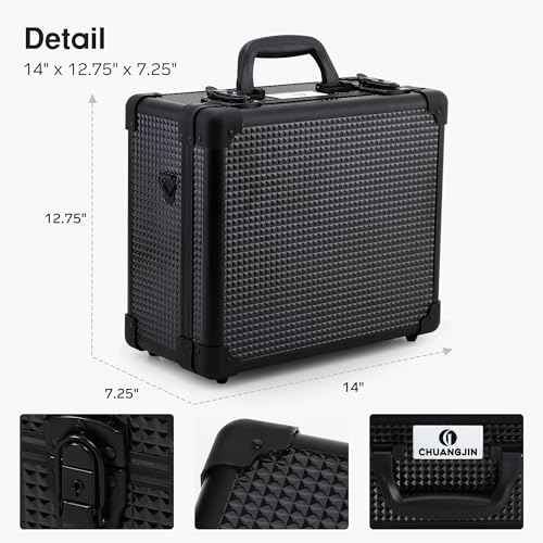 Large Barber Carrying Case, Hairdresser Tool Box Organizer Traveling Case, Portable Travel Barber Suitcase for Hair Stylist Pet Groomer Beauty Salon Makeup Artist