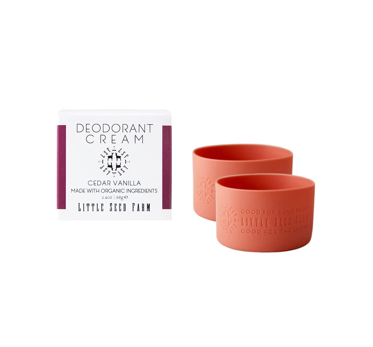All Natural Deodorant Cream - Aluminum Free Cedar Vanilla | 2.4 Ounce Terracotta Red Jar