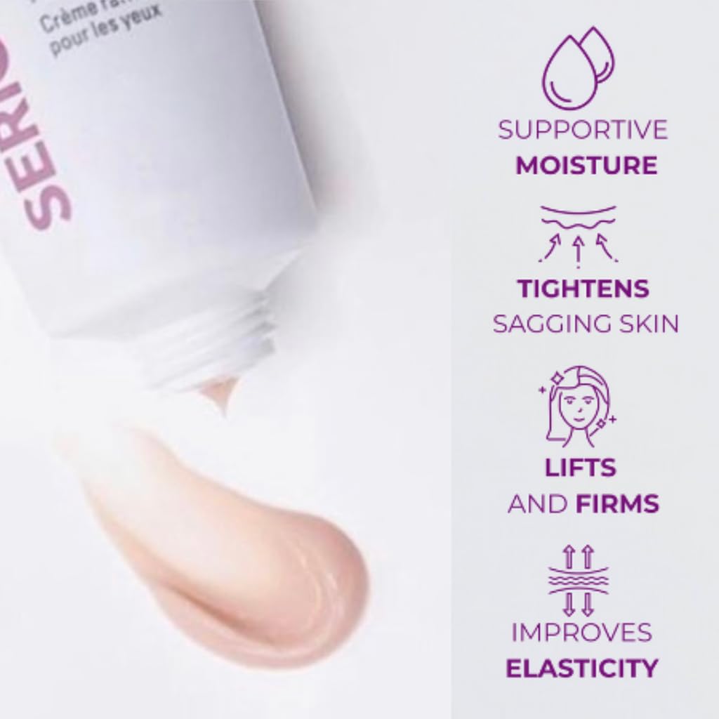 Serious Skincare Reverse Lift Firming Eye Cream with Peptides, Lift and Tighten Eyebrow, Under Eye, Hydrating, Smoothing Line & Wrinkle Formula, Anti-Aging Skin Care for Women, Men, 1 Oz