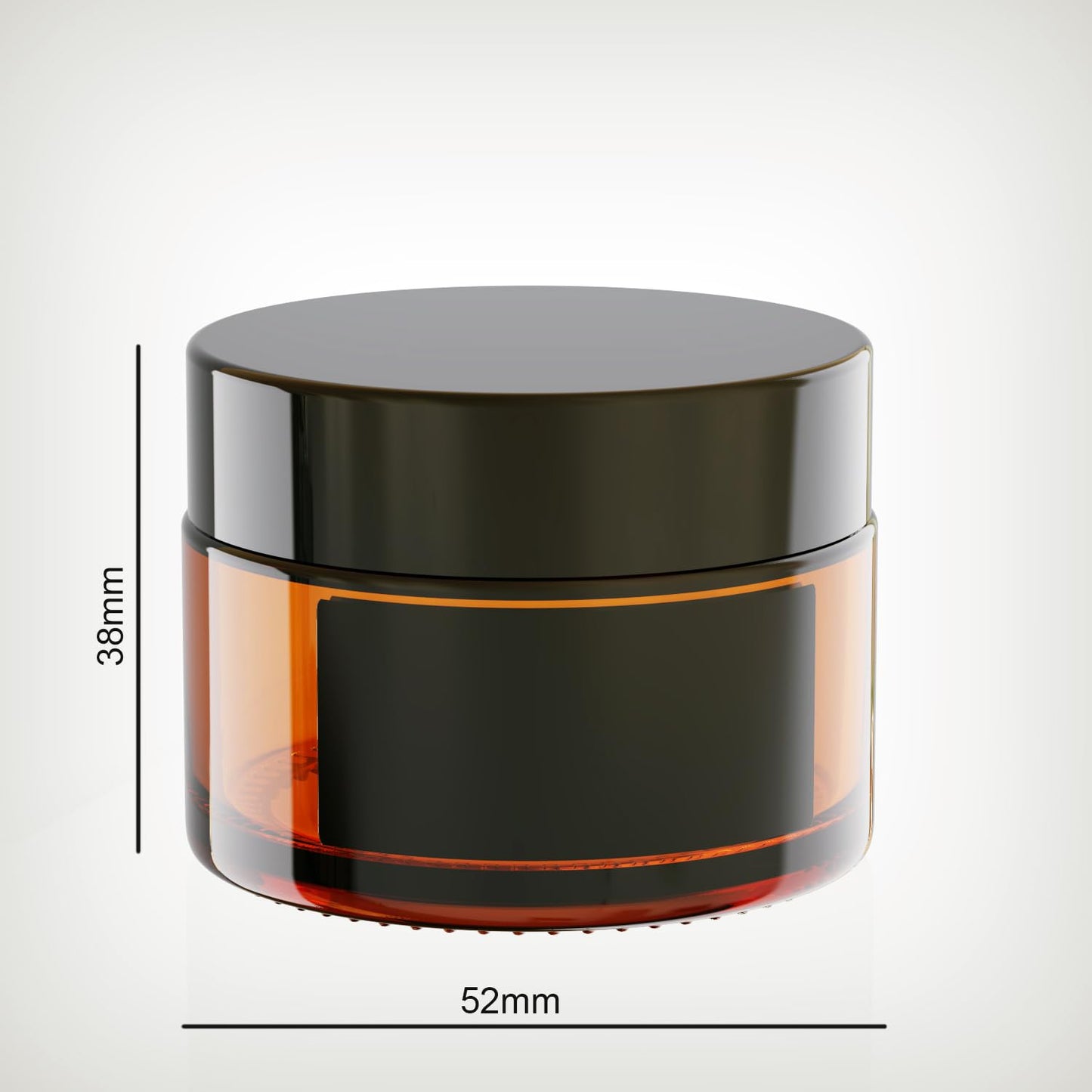 48Pack 1 oz, Small Amber Glass Cosmetic Candle Jars with Black Lids, Empty Refillable Travel Container For Cream,Lotions, Powders,Salves,Slime Storage,With Lables And Inner Liners (48, Amber)