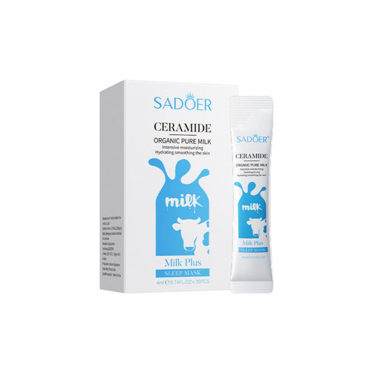 Repima For SADOER Organic Pure Milk Sleep Mask,Deep cleansing and moisturizing facial masks,Brightens skin tone,Rejuvenating and Smoothing Masks,Facial Mask Patches 4ml×20pcs