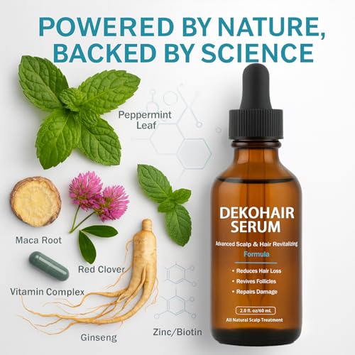 DEKOHAIR Hair Regrowth Serum, Advanced Scalp Treatment for Thicker, Fuller Hair, Reduces Shedding & Revitalizes Follicles, for Men & Women, 2 fl oz