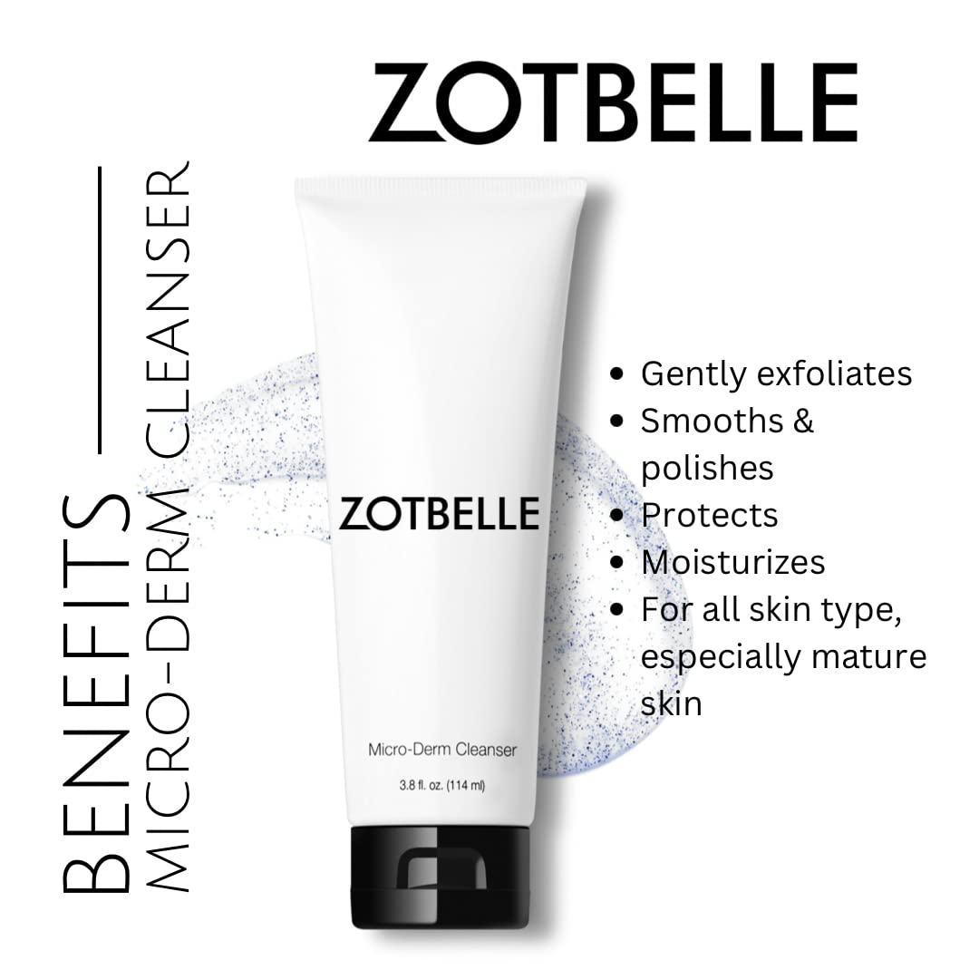 ZOTBELLE MICRO-DERM CLEANSER Gently Cleanses and Exfoliates to Remove Excess Oil and Unclog Pores.