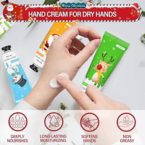 SenseYo Hand Cream Gift Set Natural Plant Fragrance Shea Hand Lotion for Dry Cracked Hands Christmas Gifts for Women Mom Girls, Unique Christmas Stocking Stuffers, 8 Different Fragrances
