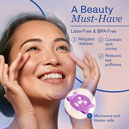 Cold Face Eye Mask, Cooling Mask, Reusable Cold Mask for Hot and Cold Treatment for Eye Strain, Eye Swelling, Eye Redness, Puffy Eyes, Dark Circles, Smooth Fine Lines, and Eye Recover. 1 PCS