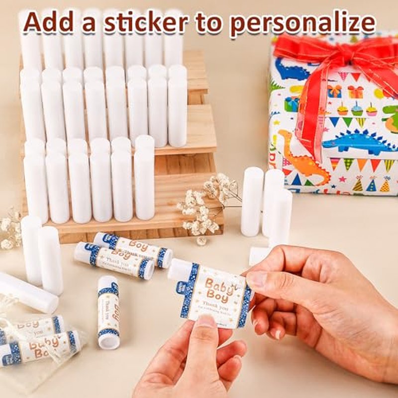 120 Pack Lip Balm Unlabeled, Natural Lip Balm Bulk Blank Tube, Personalized Lip Balms for Party Favors Adults and Bridal Shower Favors or Baby Shower Gifts-5 Flavors