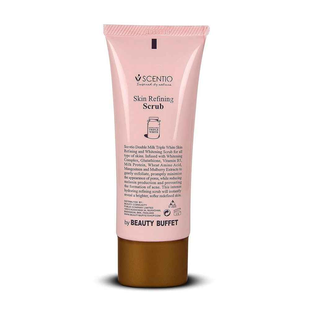 SCENTIO DOUBLE MILK TRIPLE SKIN REFINING SCRUB 100 ML.