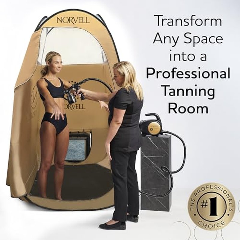 Norvell XL Portable Spray Tan Tent ? Extra Large Pop Up Booth for Professional Sunless Tanning, Mobile Spray Changing Room with Carry Bag & Easy Clean Floor for Self Spray Tan Application