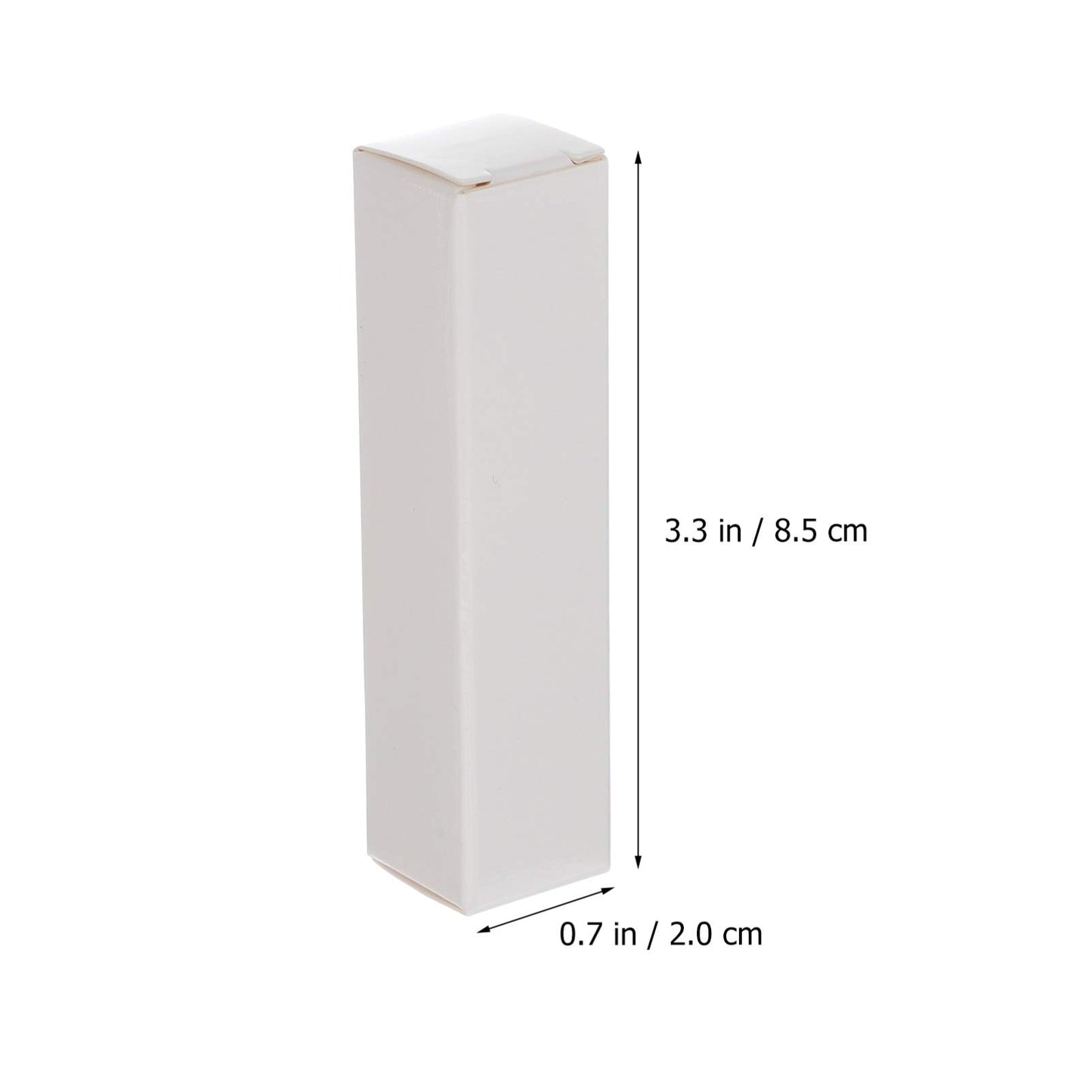 EXCEART Lipstick Pack 50 Pcs Lip Gloss Tubes Kraft Paper Packaging Boxes Lipstick Storage Boxes Lip Balm Wrapping Box (White) Paper Essential Oil Box