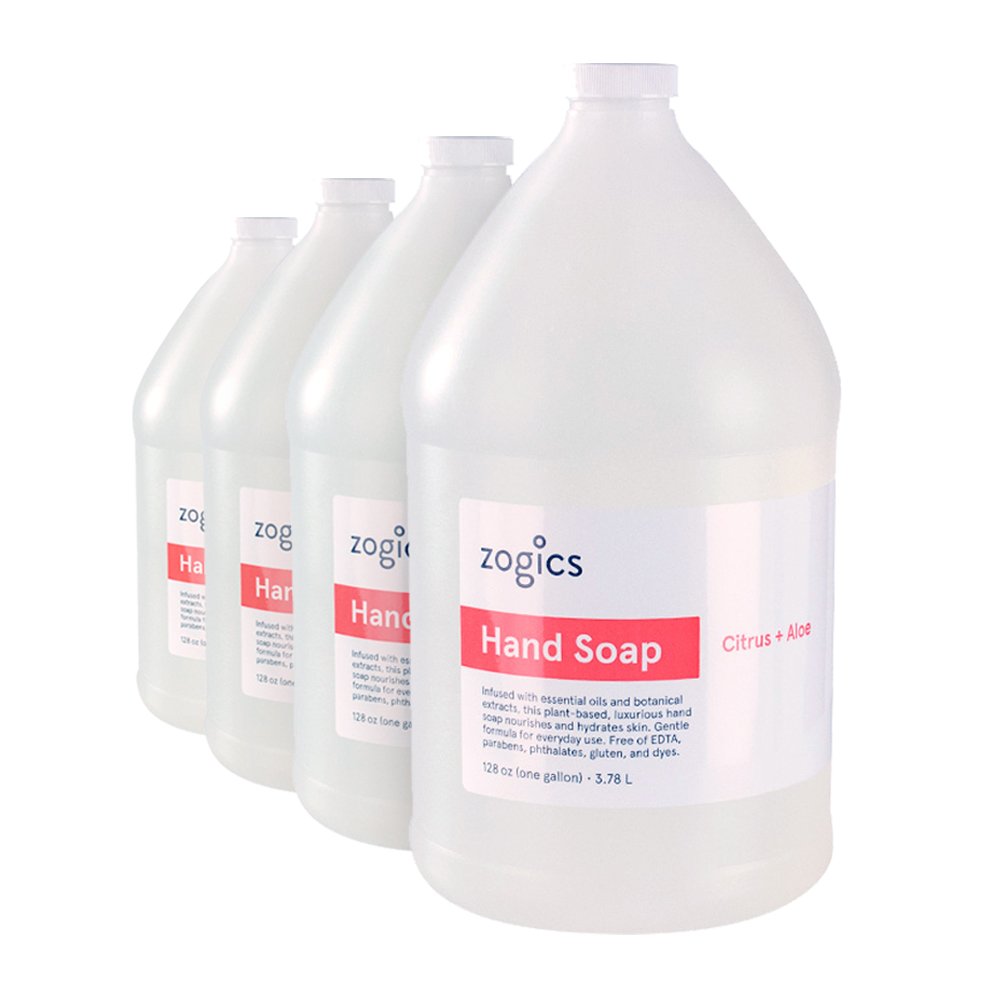 Zogics Hand Soap, Citrus and Aloe, 4 Gallon Case