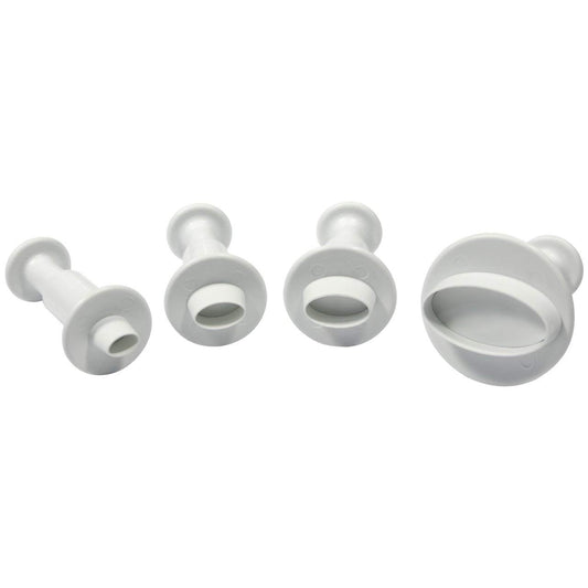 PME Oval Plunger Cutters, Set of 4 for Fondant, Standard, Set of 3