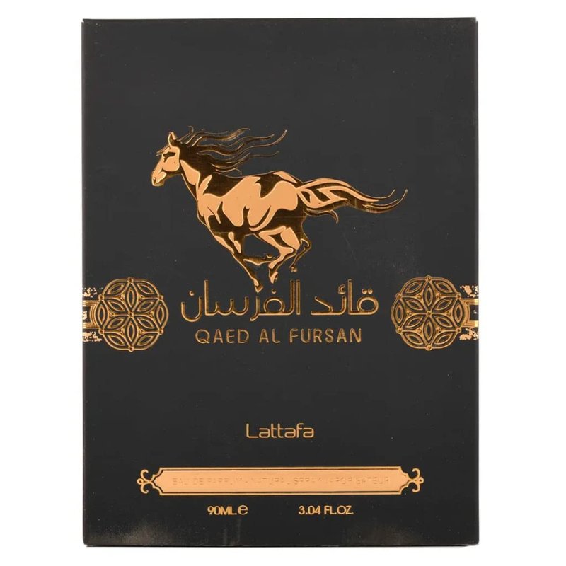 Lattafa Qaed Al Fursan - Unisex Eau de Parfum | Long-Lasting Oriental Fruity Amber Wood Fragrance - 3.40 Ounce / 100 ml