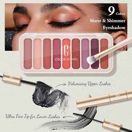 Color Nymph Girls Makeup Set For Teens With Travel-Friendly Makeup Kits Bag Included 9 Color Eyeshadow Palette Concealer Liquid Blush Eyeliner Lipgloss - #01