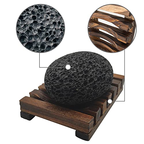 Pumice Stone for Foot, Natural Earth Lava Shower Pumice Stone Black, Exfoliating Rock for Feet, Pedicure Rocks, Stone for Skin Scrubber, Pedicure Exfoliator Tools Scrubber Health Foot Care
