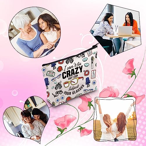TSOTMO Dispensing Opticians Gift Optometry Gift Eyeglasses Makeup Bag Knowledge Lovers Gifts (YOUR GLASSES)