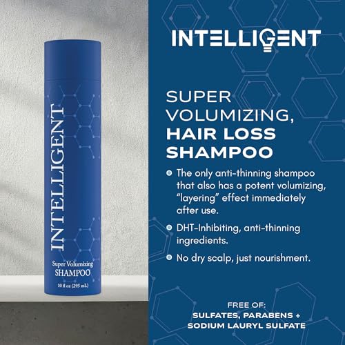 Intelligent Super Volumizing Hair Loss Shampoo - Strengthens Weakened Hair and Maximizes Volume | 10 fl oz (290 ml)