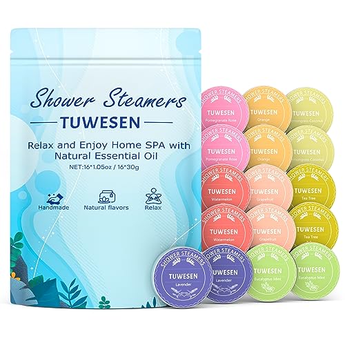 Shower Steamers Aromatherapy - Gifts for Women,Variety Pack of 16 Shower Bombs with Essential Oils - Relaxation and Self Care Gifts for mom.Enjoy Aromatherapy SPA at Home!