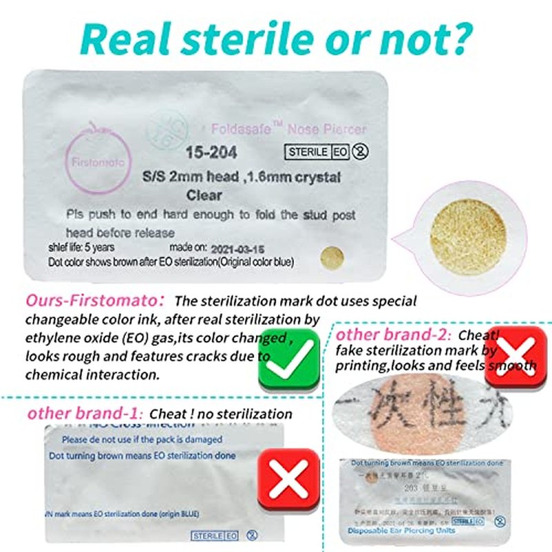 2 Pack Self Use Nose Piercing Gun Safe Nose Piercing Kit Tool Painless and Allergy Free Nose Piercer with Hypoallergenic Nose Studs