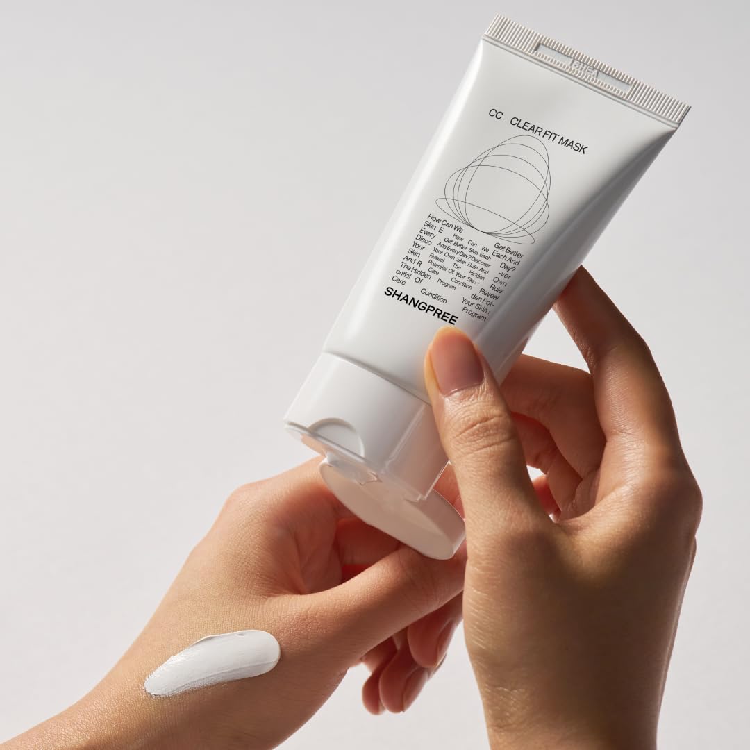 SHANGPREE CC Clear Fit Mask, Moisture Cream Clay Mask, 61.79% Fermented Minerals, Purifies Pores and Sebum, Smooths Texture, For Dull Skin, 70g / 2.46 oz.